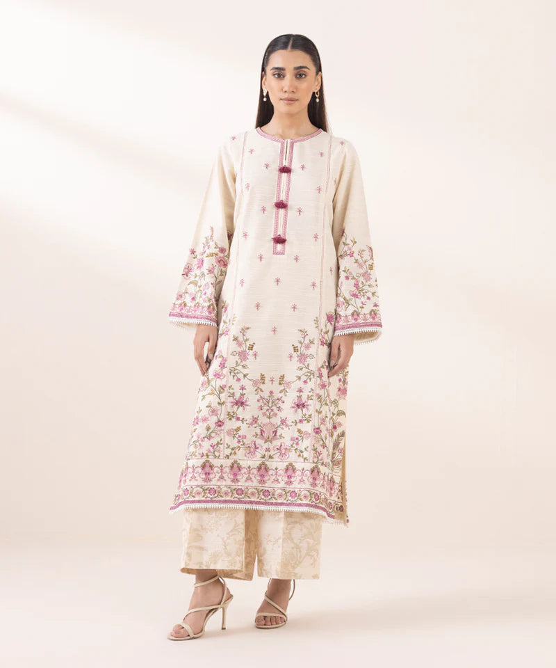 EMBROIDERED ZARI KHADDAR SHIRT
