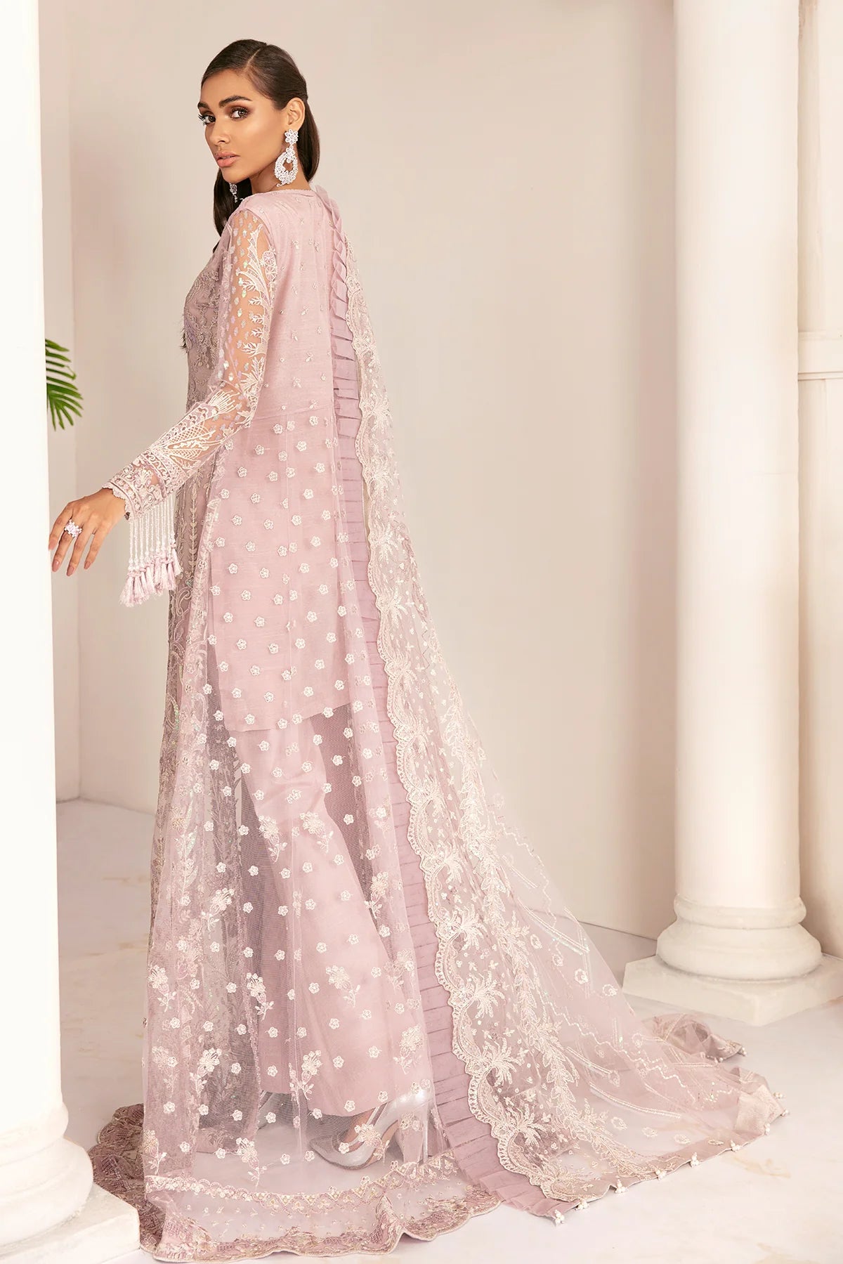 EMBROIDERED NET CH08-01 UNSTITCHED