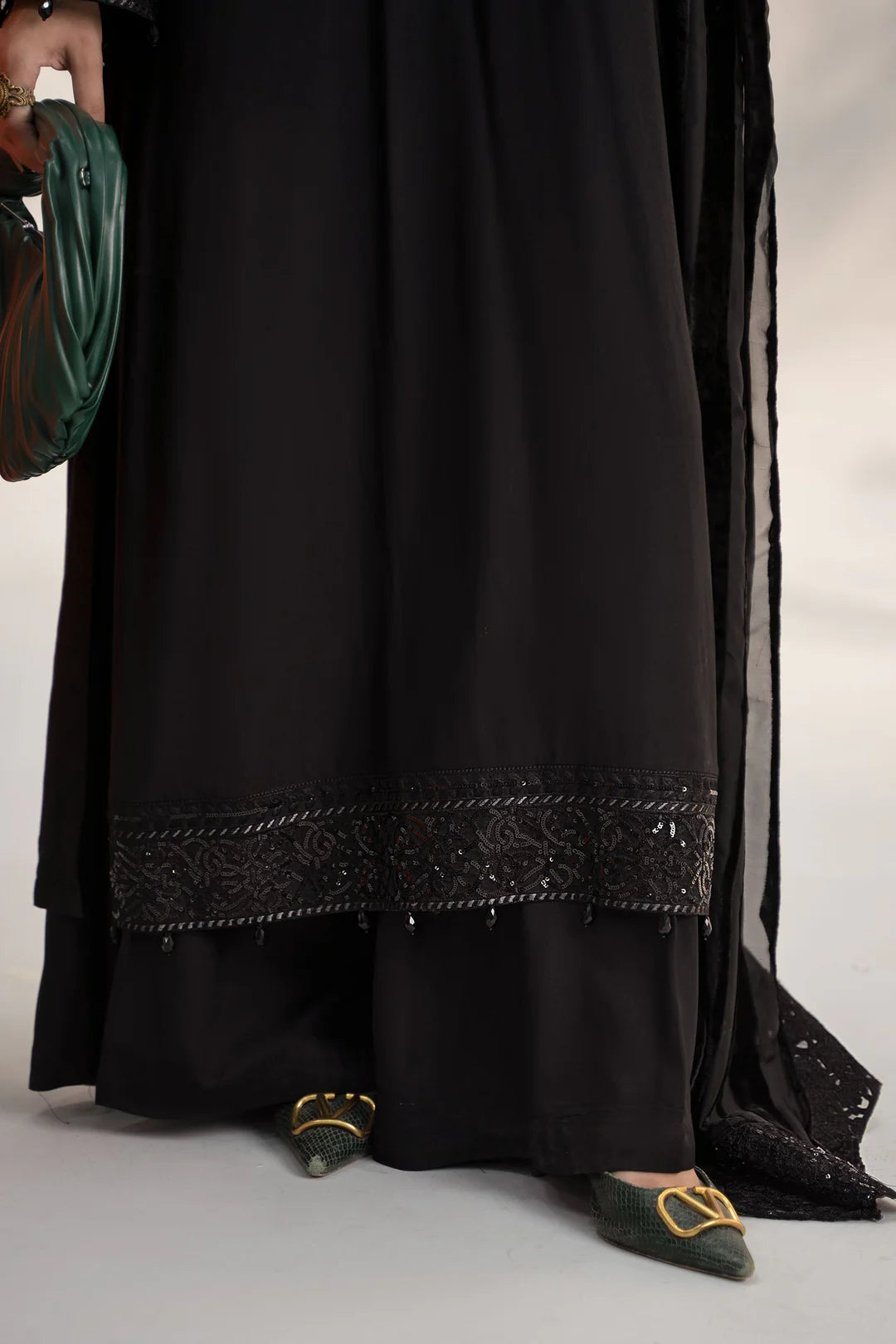 3 Piece Embroidered Linen Suit | DW-W24-103