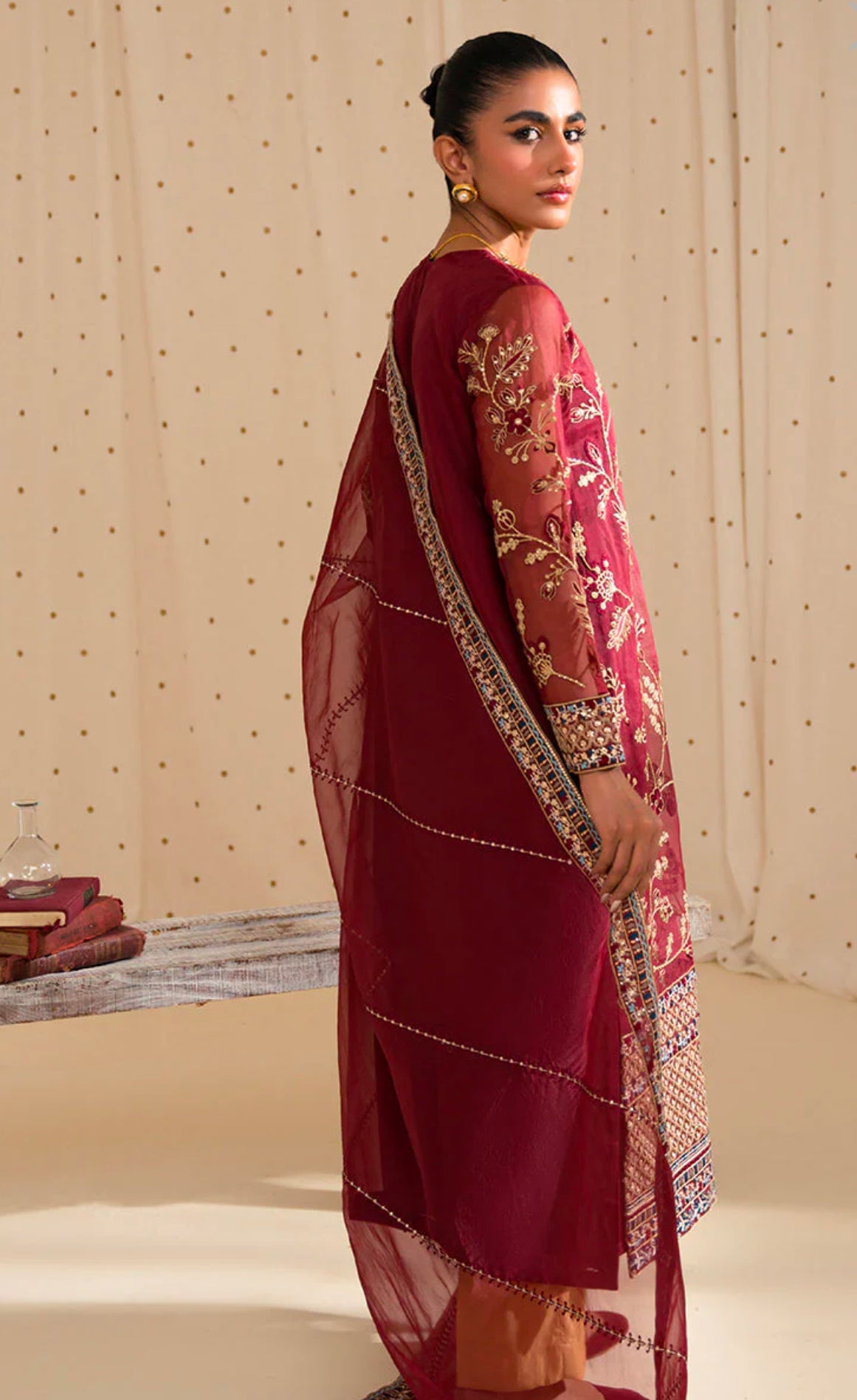 RANG E SEHAR- 2PC ORGANZA EMBROIDERED PRET