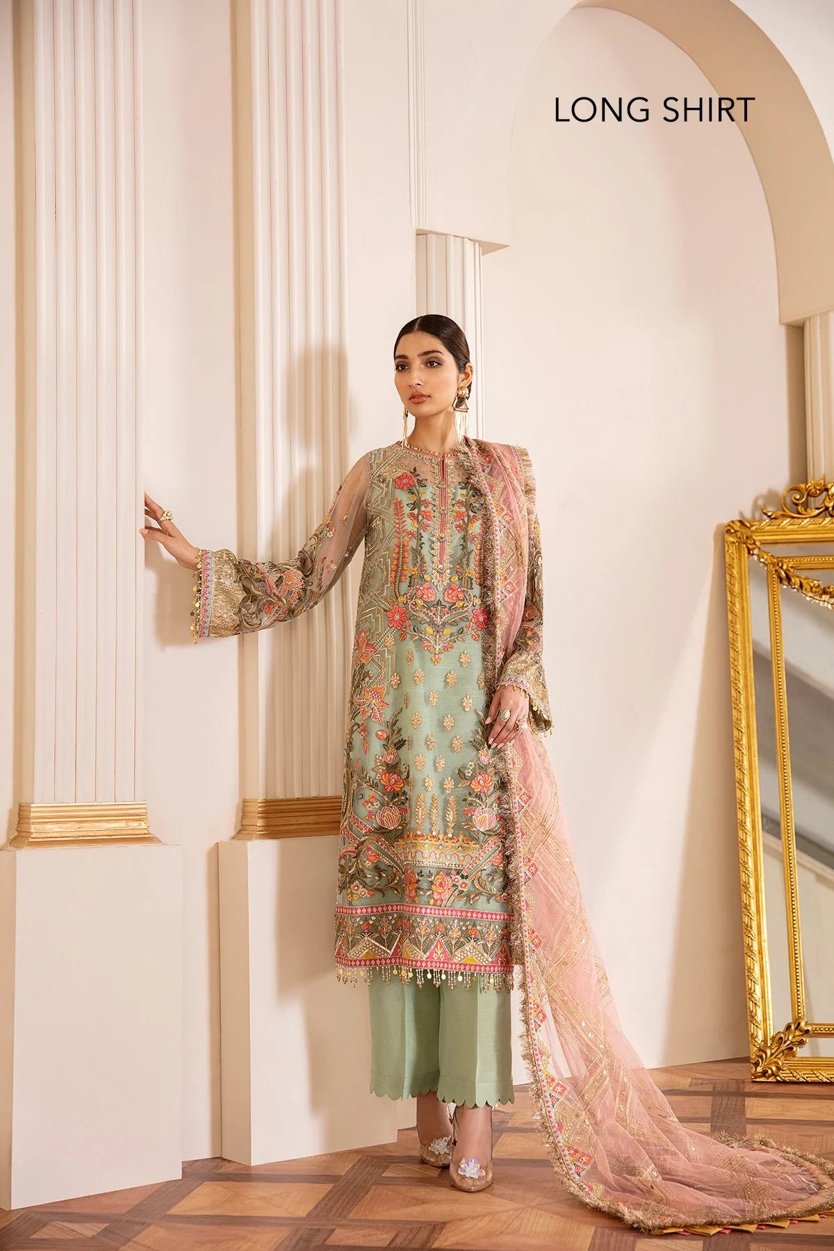 EMBROIDERED NET CH07-01 UNSTITCHED