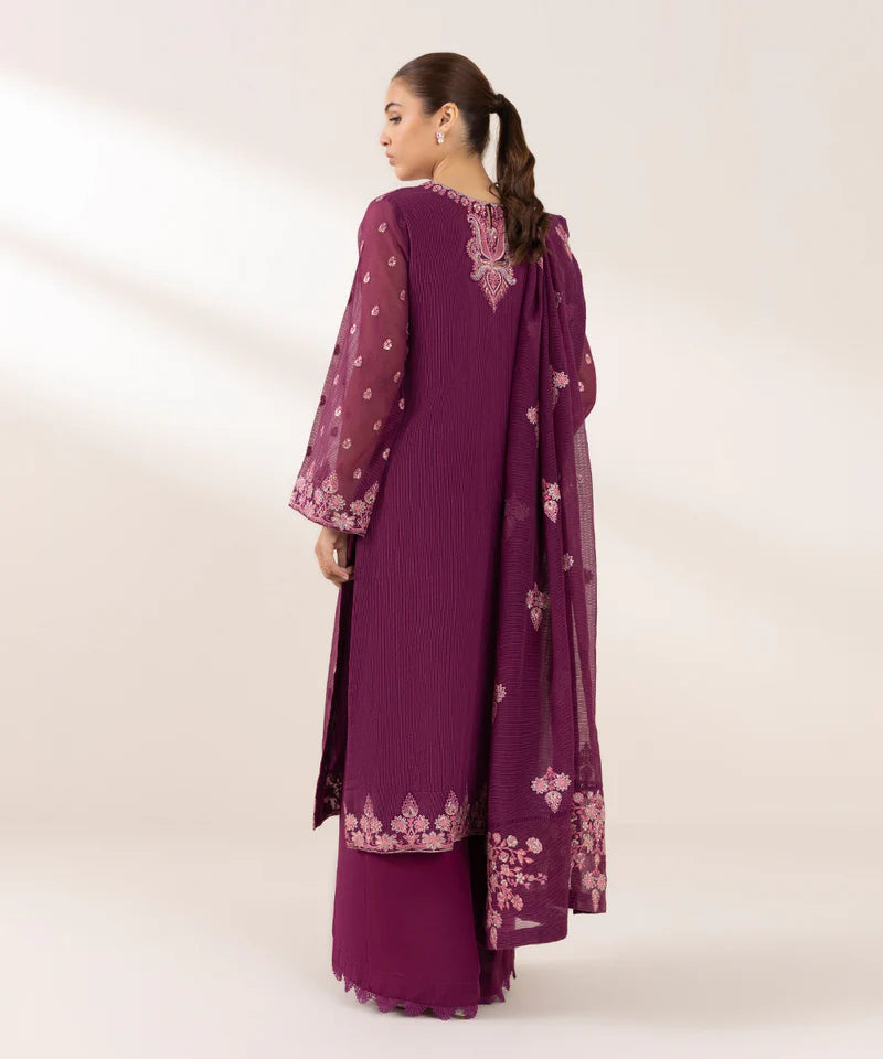 3 PIECE - EMBROIDERED KARANDI SUIT