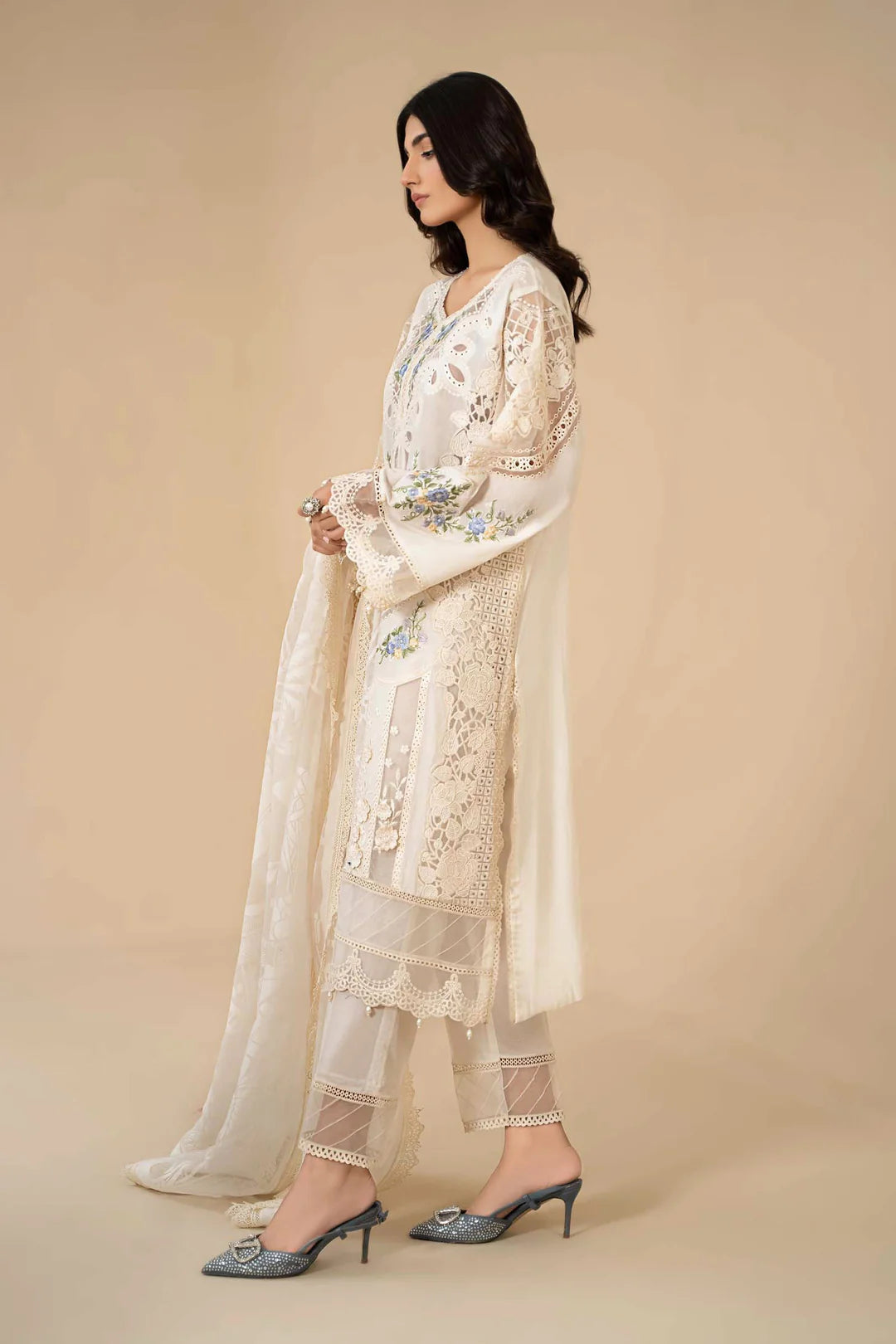 Stitched 3 Piece Embroidered Lawn Suit