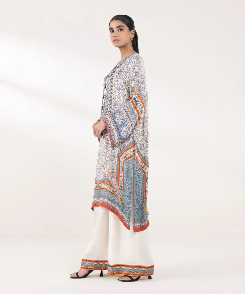 2 PIECE - EMBELLISHED SILK SUIT