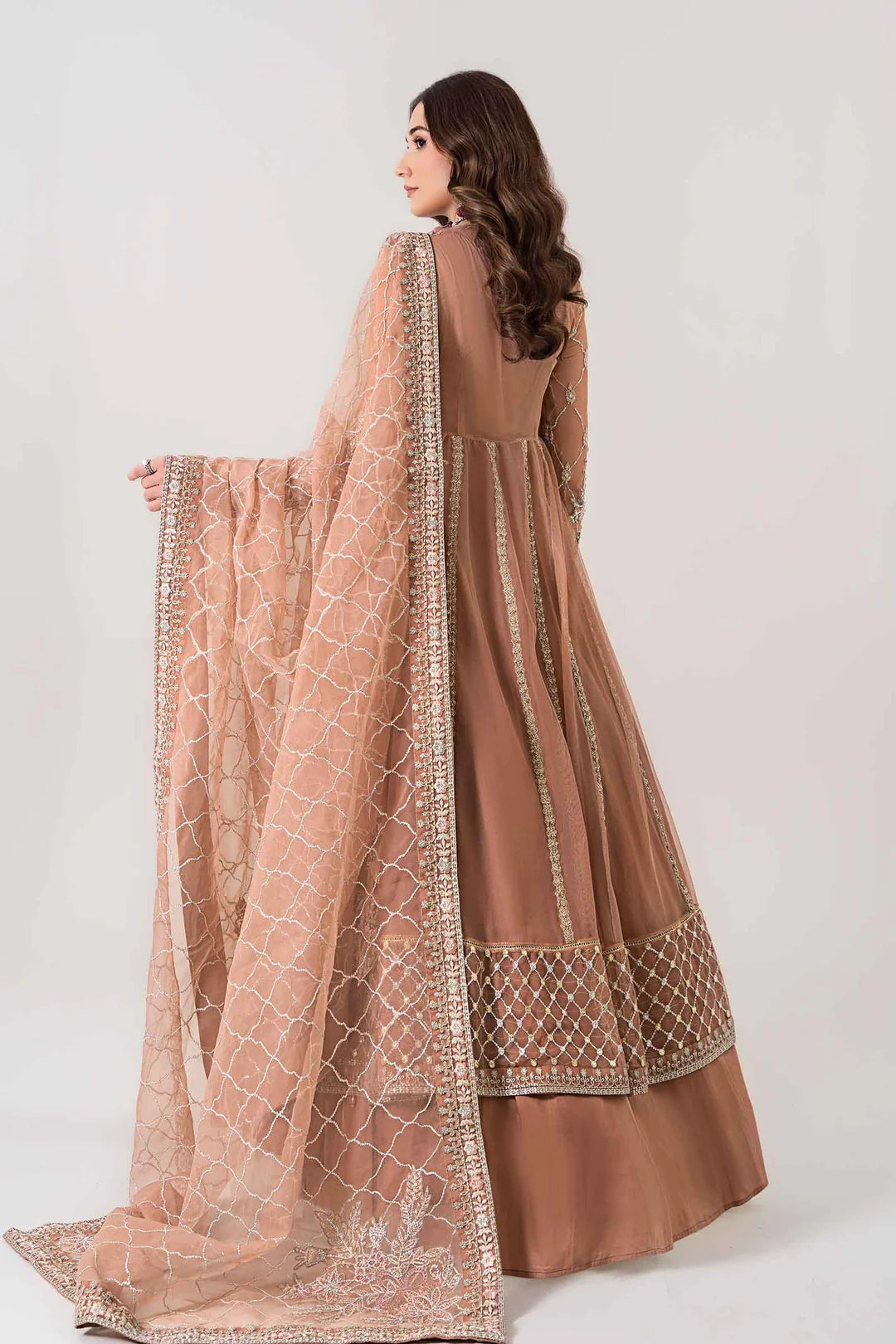 3 Piece Embroidered Net Suit | BDS-2804