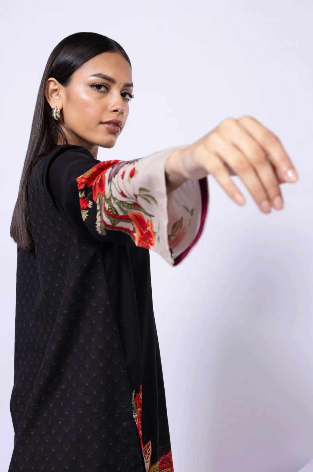 Printed khaddar Kurta