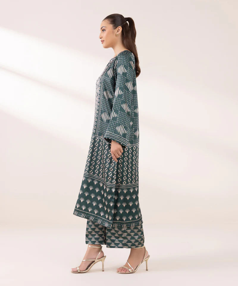 2 PIECE - EMBELLISHED SILK SUIT