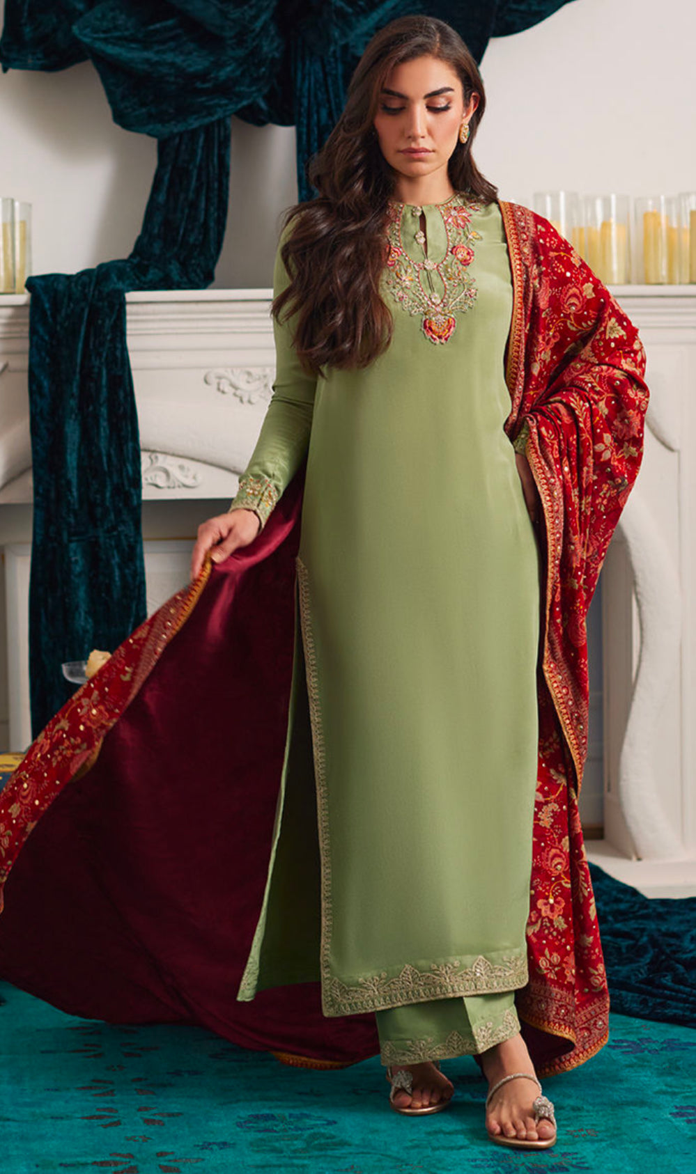 SAVETTE PISTACHIO CREPE SHIRT
