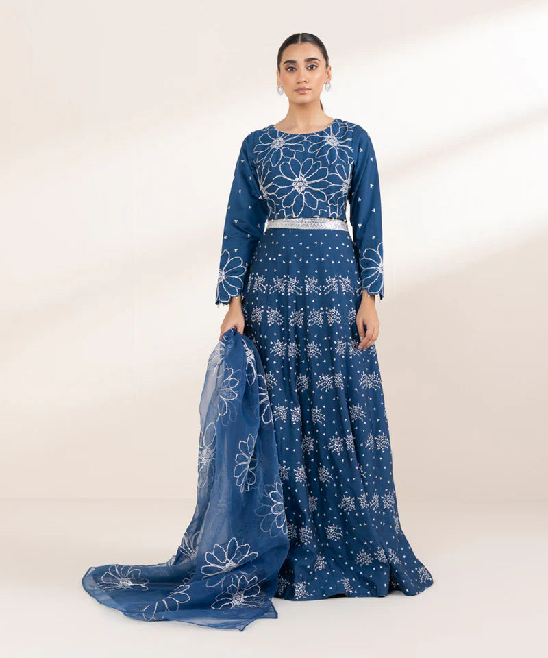 COTTON NET LEHANGA SET