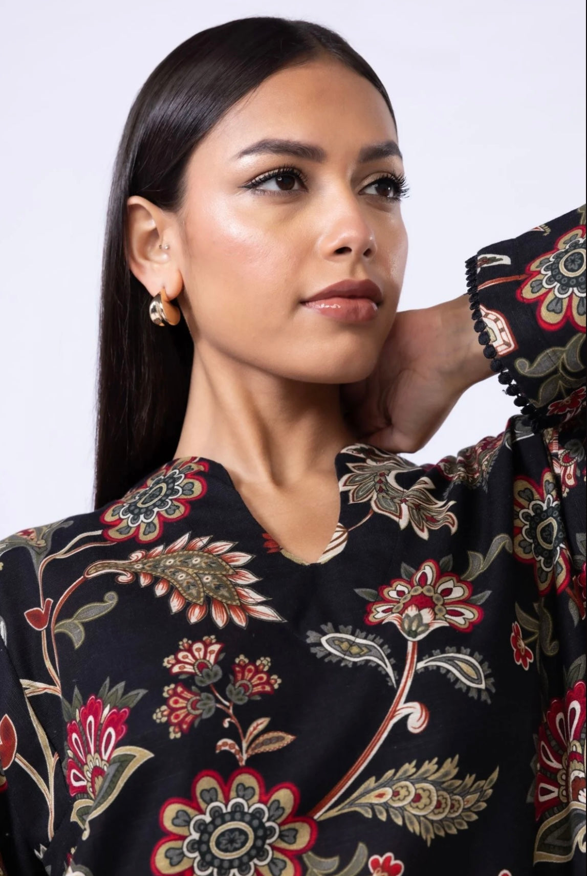 Printed khaddar Kurta
