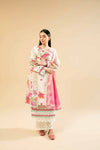 3 Piece - Printed Embroidered Suit
