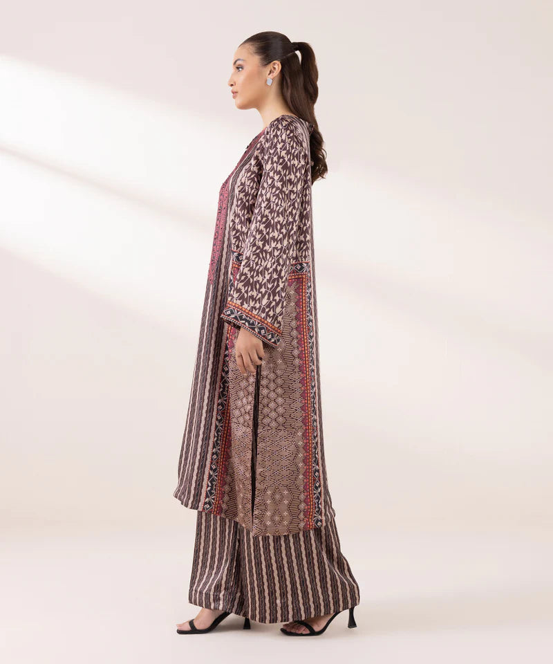 2 PIECE - EMBELLISHED SILK SUIT