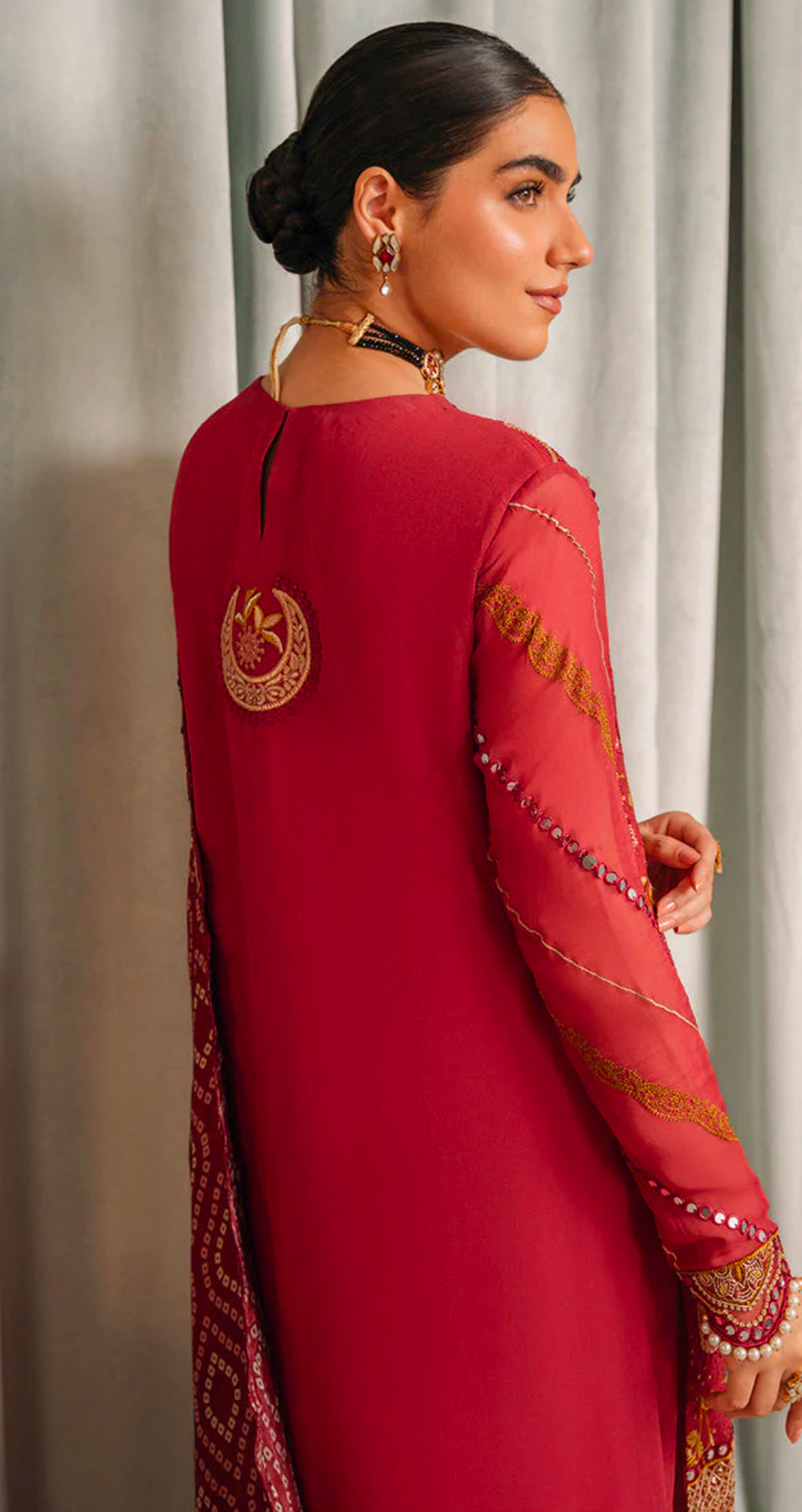 SCARLET-2PC CHIFFON EMBROIDERED PRET