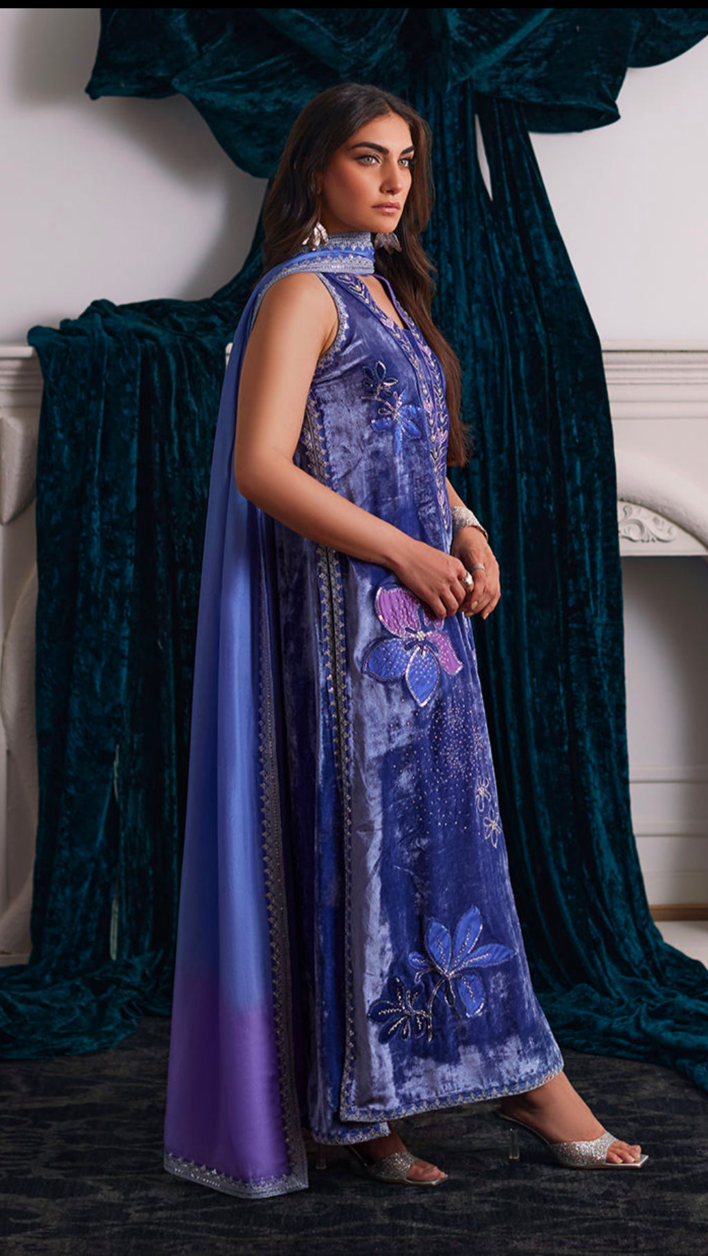 ISABEL PERIWINKLE SHIRT AND DUPATTA