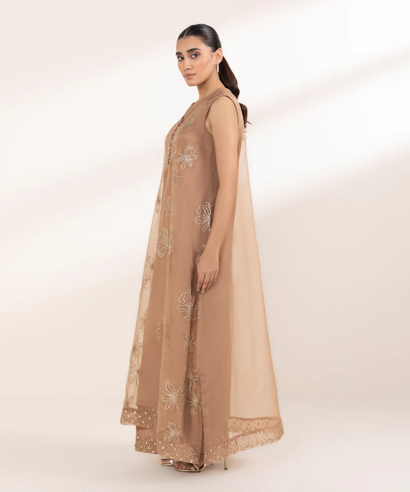 2 PIECE - EMBROIDERED ORGANZA SUIT