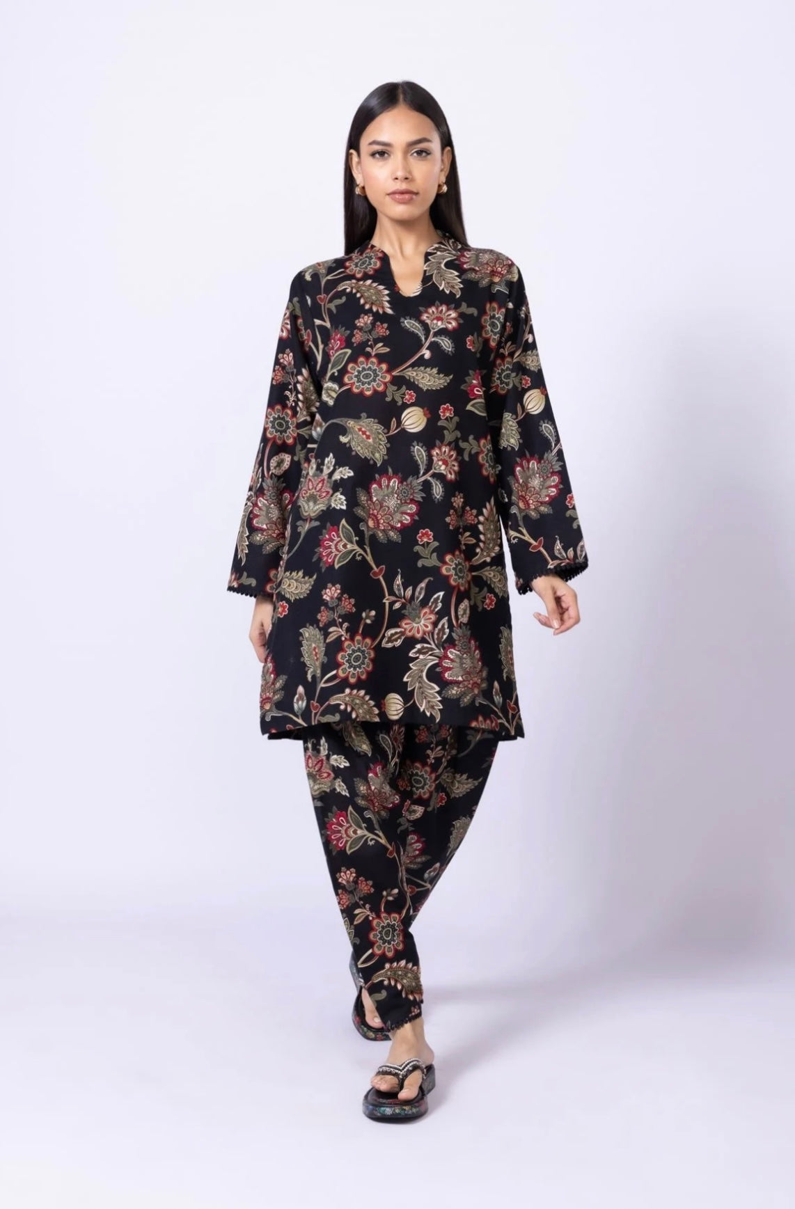 Printed khaddar Kurta