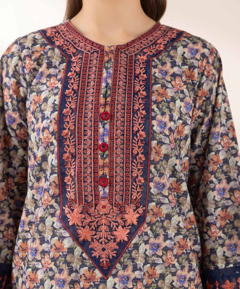 EMBROIDERED ZARI KHADDAR SHIRT