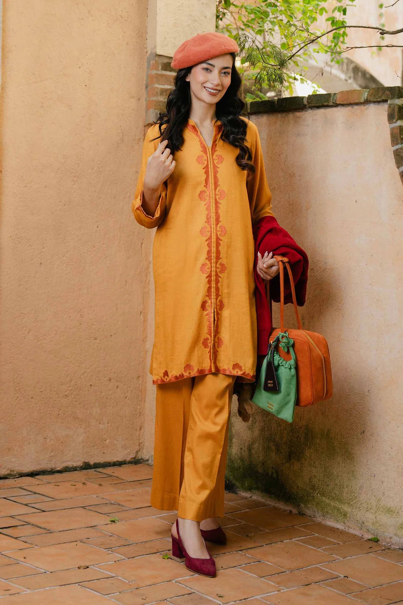 2 Piece - Embroidered Suit