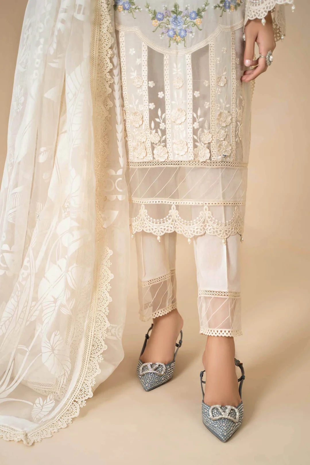 Stitched 3 Piece Embroidered Lawn Suit