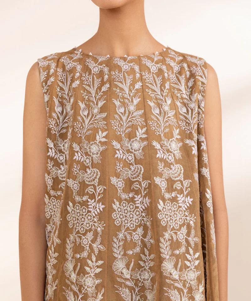 3 PIECE - EMBROIDERED ORGANZA SUIT