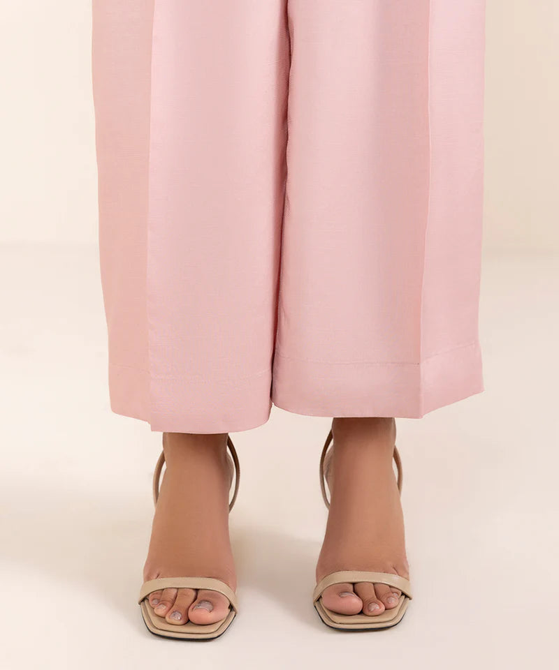 3 PIECE - EMBROIDERED RAW SILK SUIT