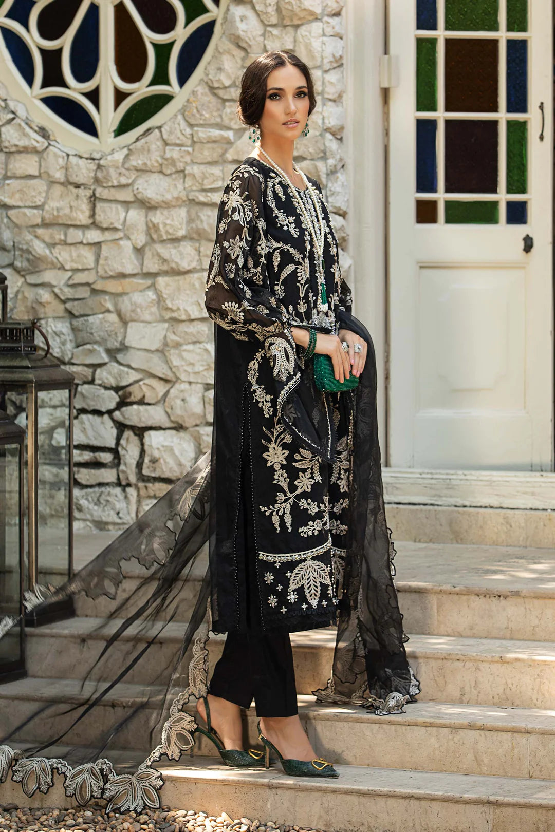 3 Piece Embroidered Suit | SF-EA23-28R1