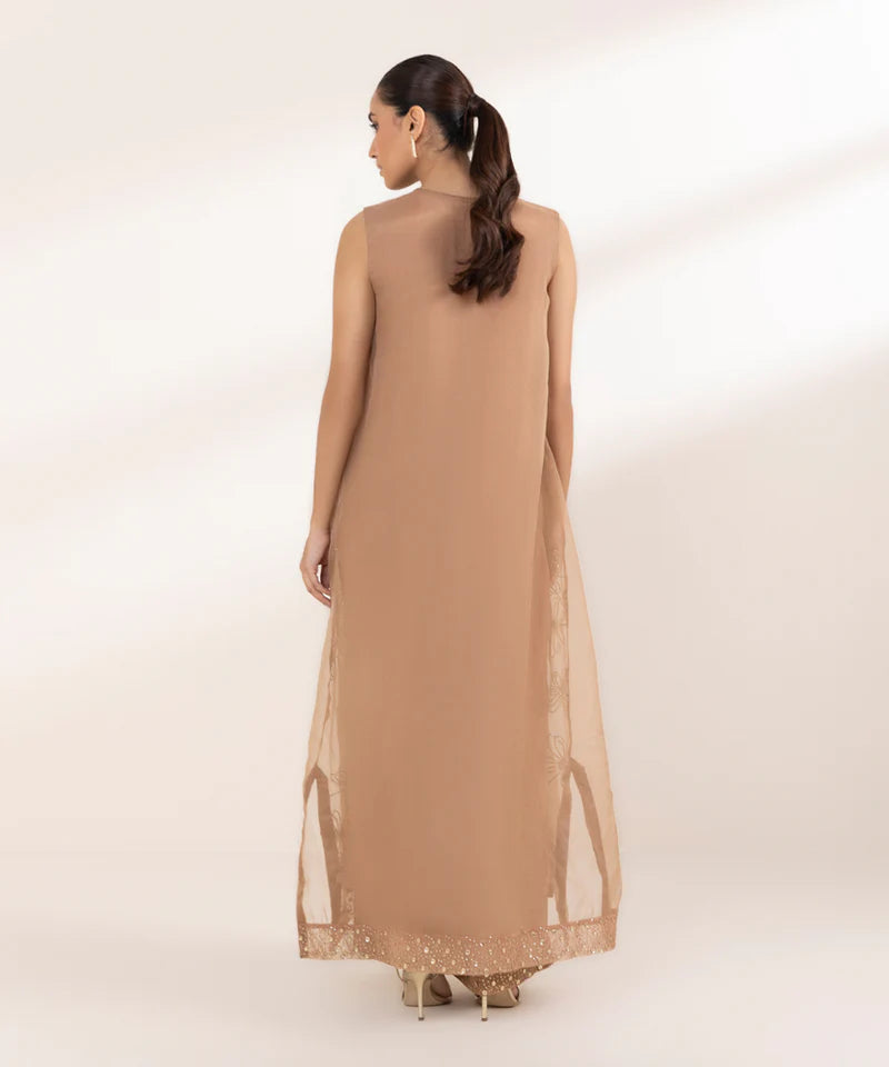 2 PIECE - EMBROIDERED ORGANZA SUIT