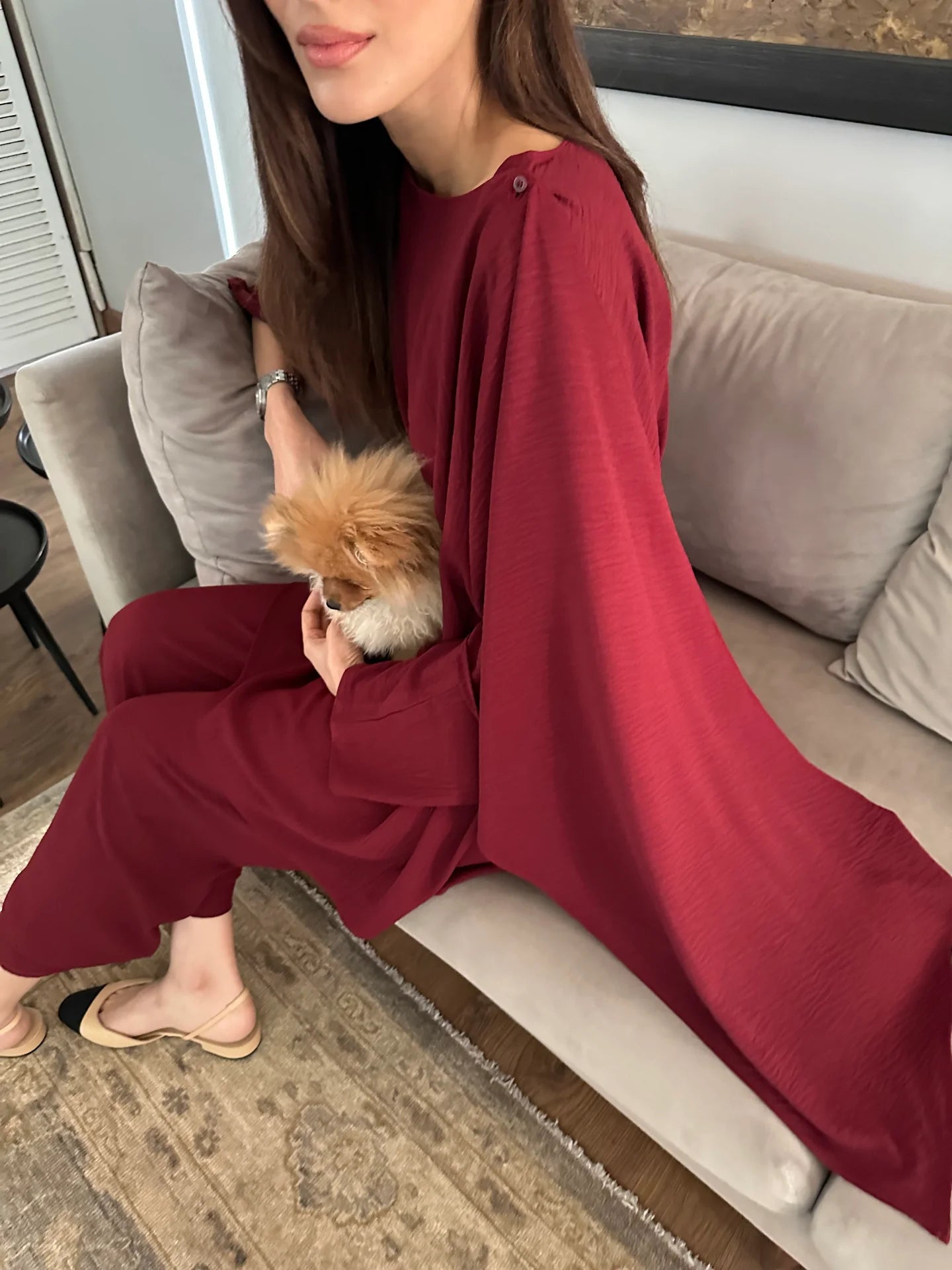 BURGUNDY BIZU SET