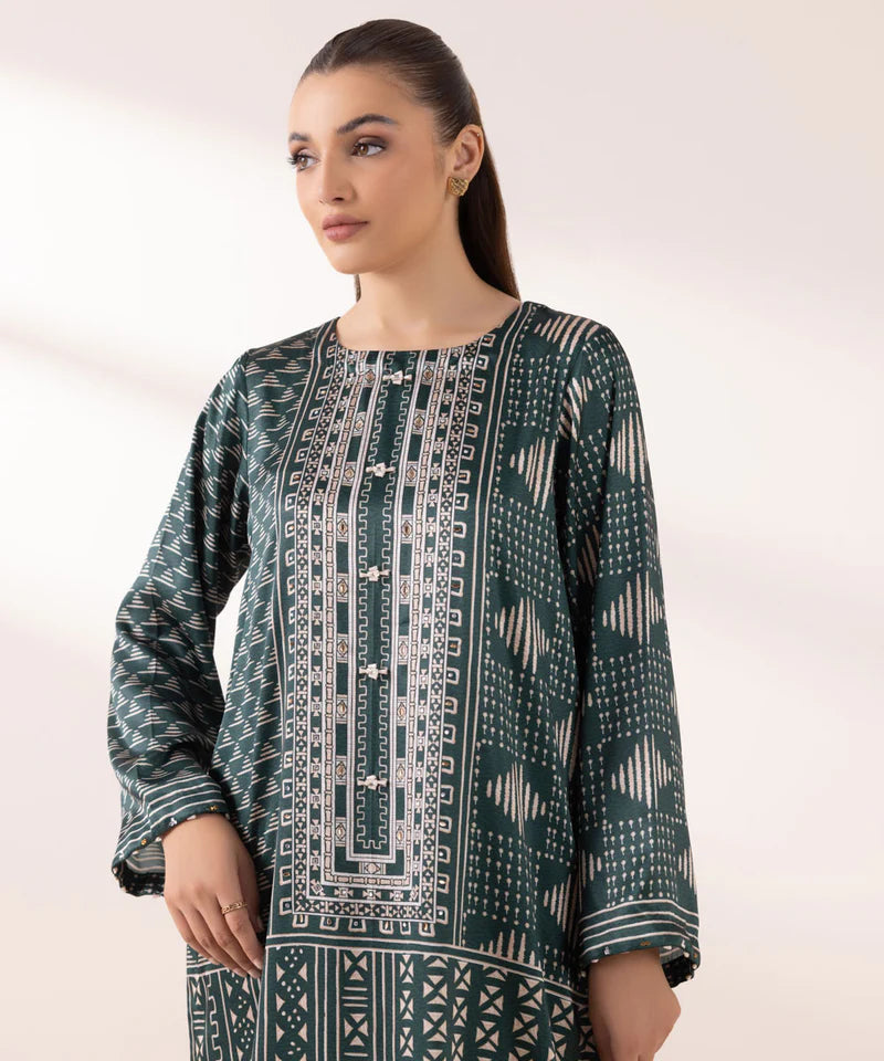 2 PIECE - EMBELLISHED SILK SUIT