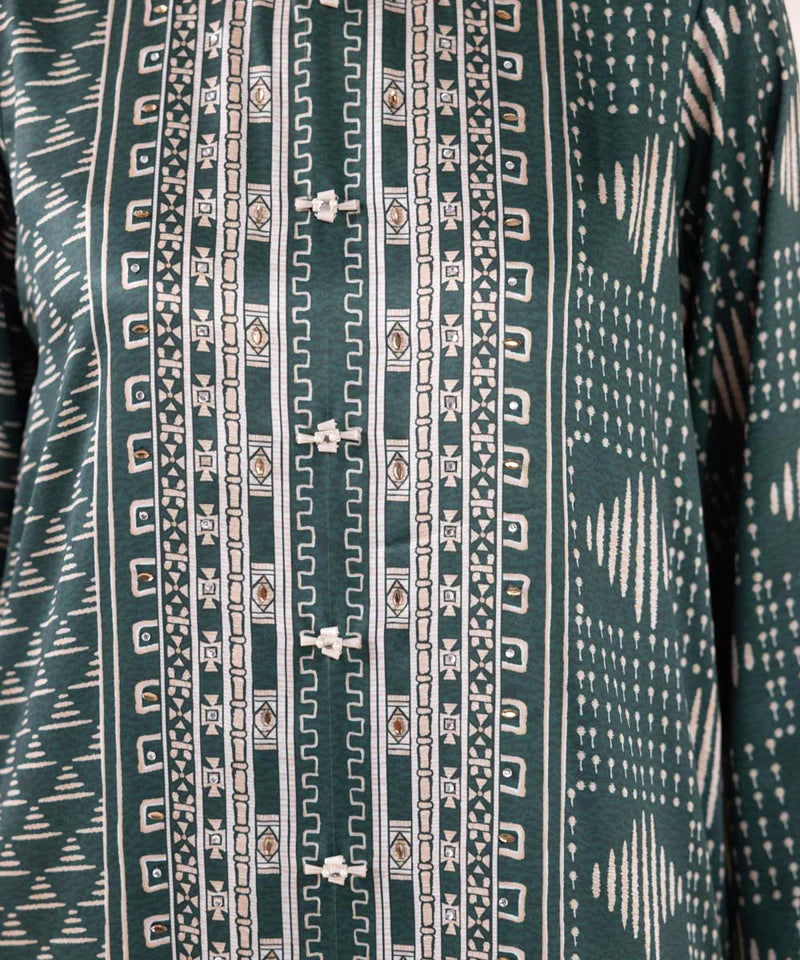 2 PIECE - EMBELLISHED SILK SUIT