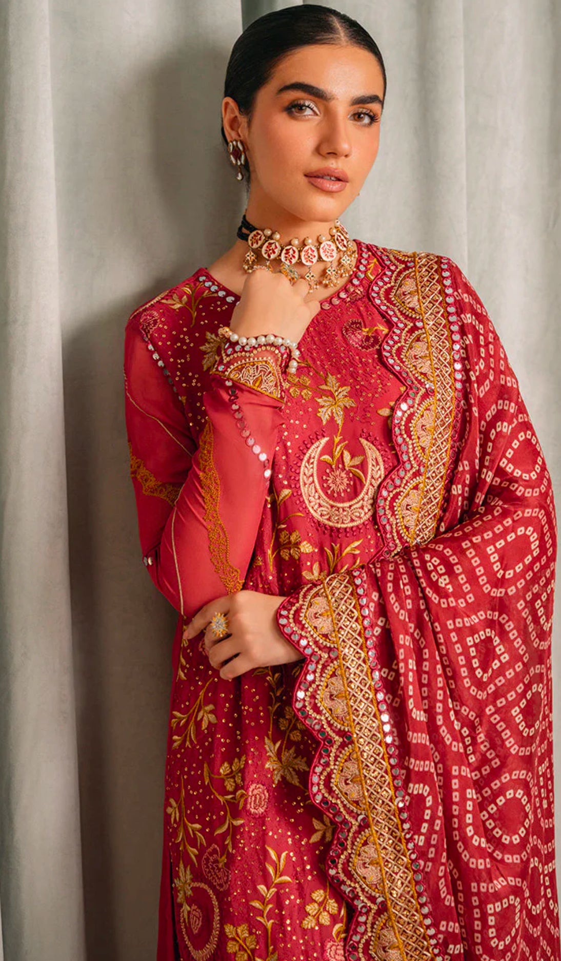 SCARLET-2PC CHIFFON EMBROIDERED PRET