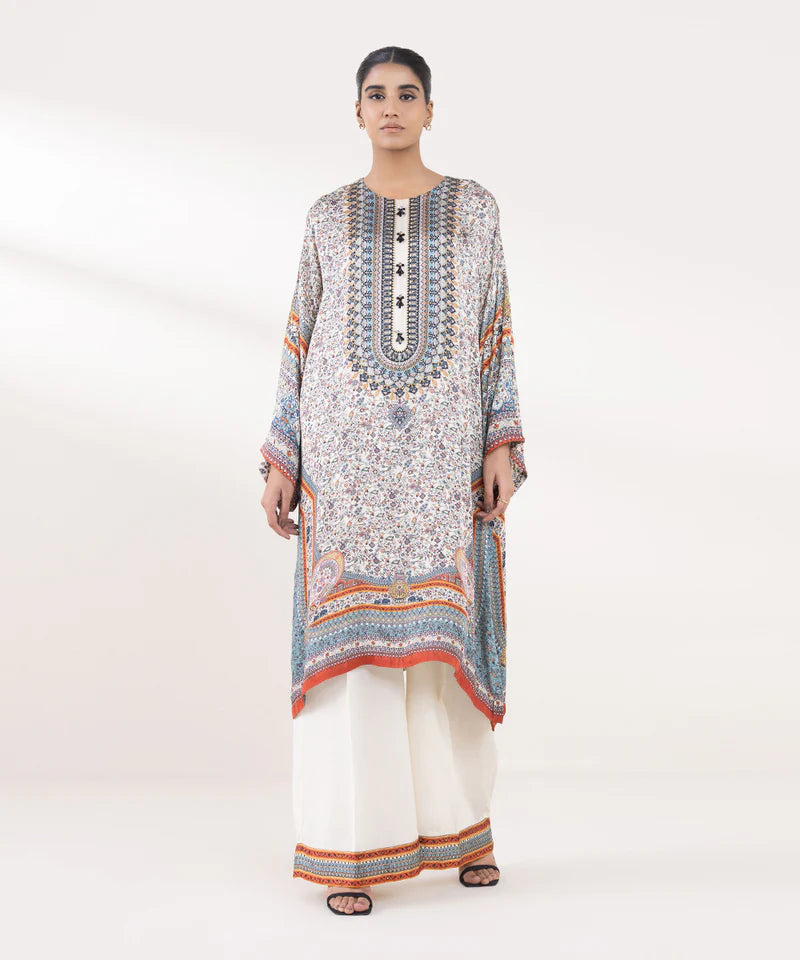 2 PIECE - EMBELLISHED SILK SUIT