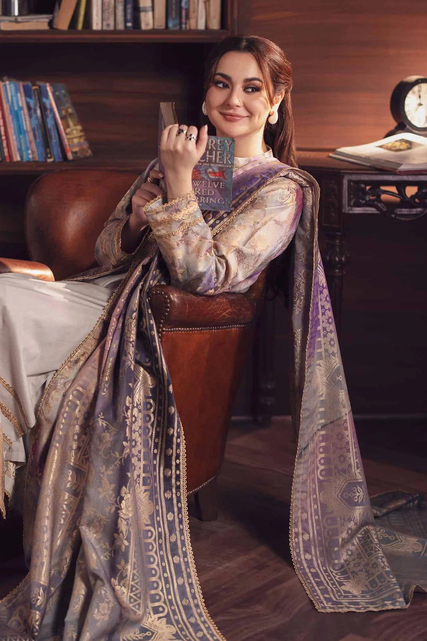3 Piece - Digital Printed Jacquard Embroidered Suit