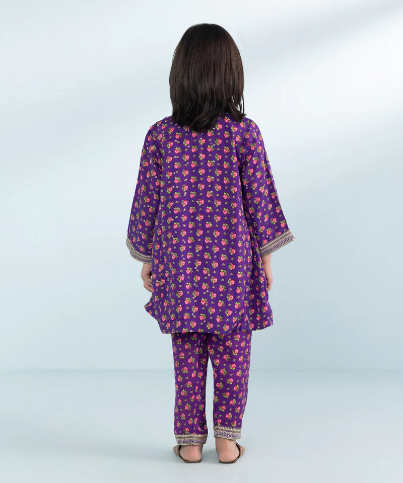 2 PIECE - EMBROIDERED RAW SILK SUIT