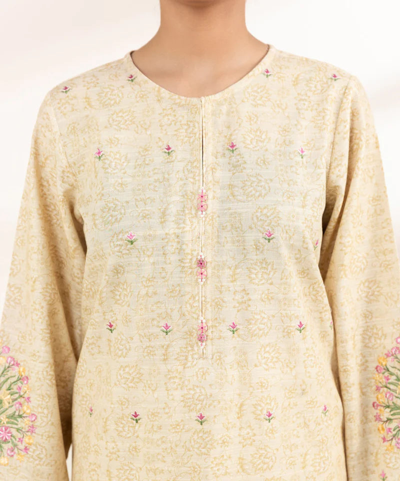 EMBROIDERED KHADDAR SHIRT