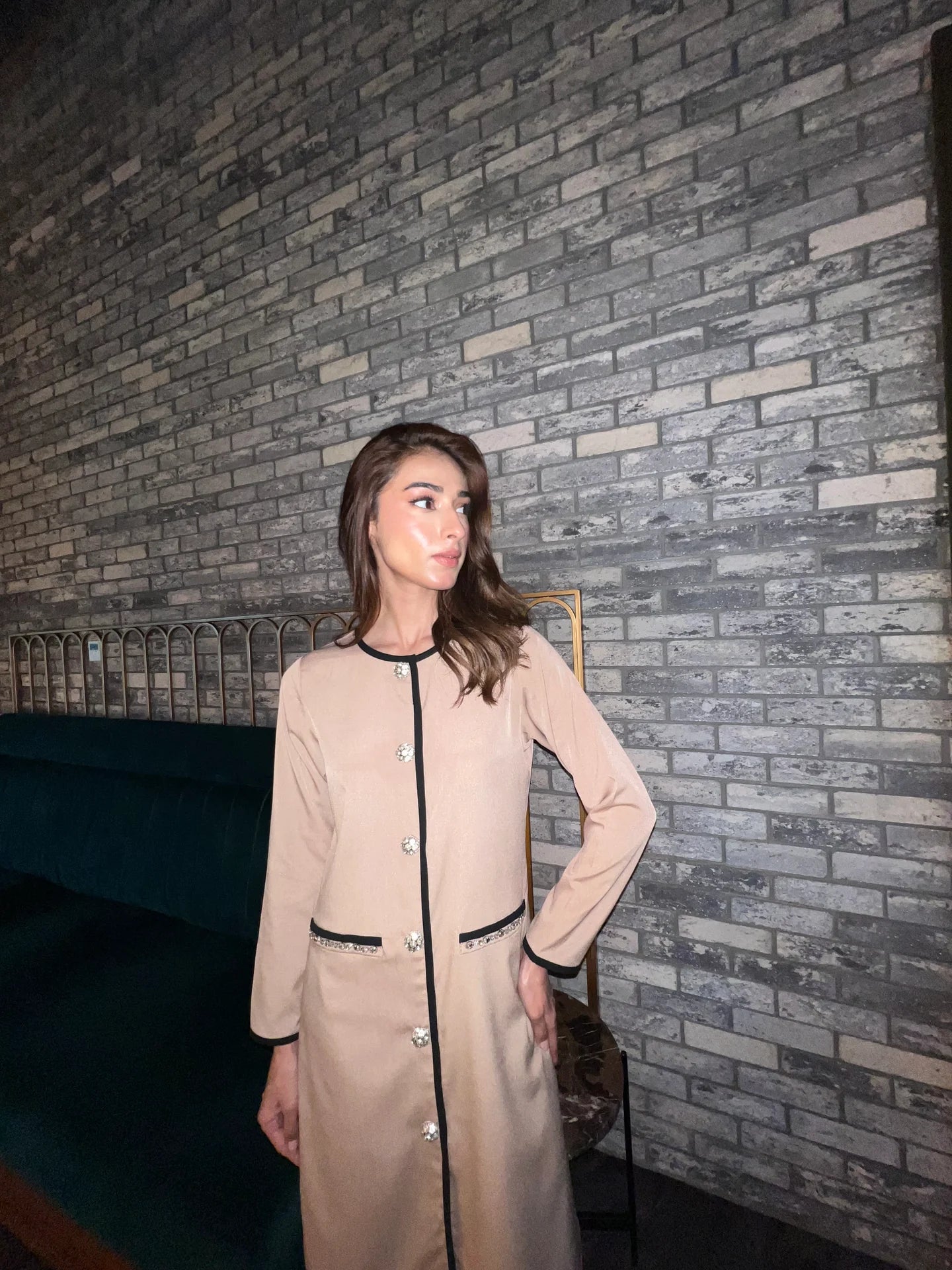 BEIGE BOUCLE SET