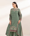 3 PIECE - EMBROIDERED KARANDI SUIT