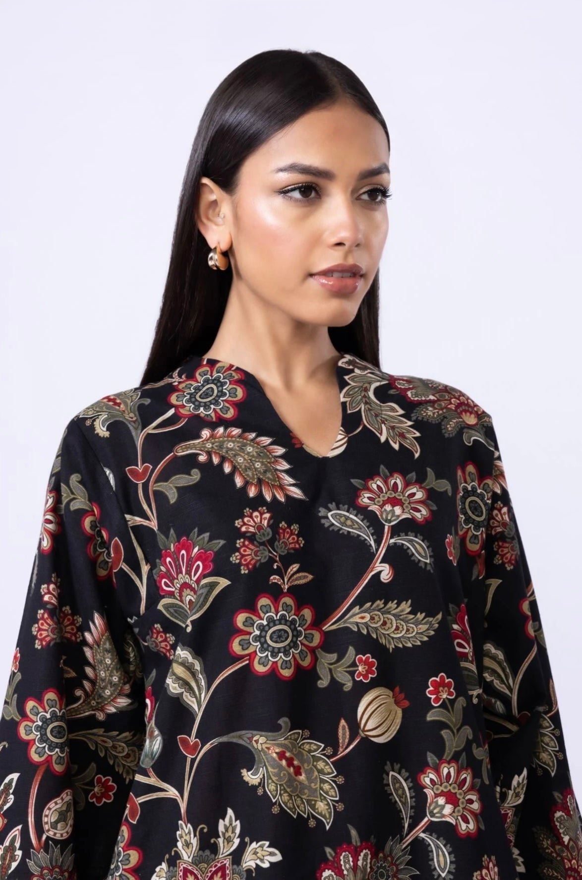 Printed khaddar Kurta