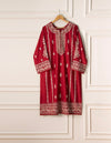 2 Piece- Pure Silk Net Embroidered Suit S110681
