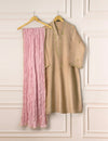 Piece - Pure Cotton Net Embroidered Suit S110683