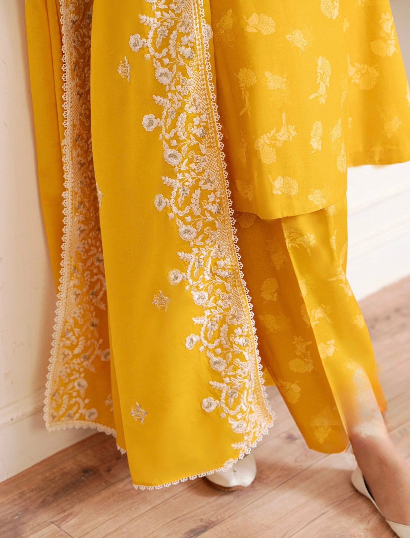 2 Piece - Embroidered Cambric Suit S110422