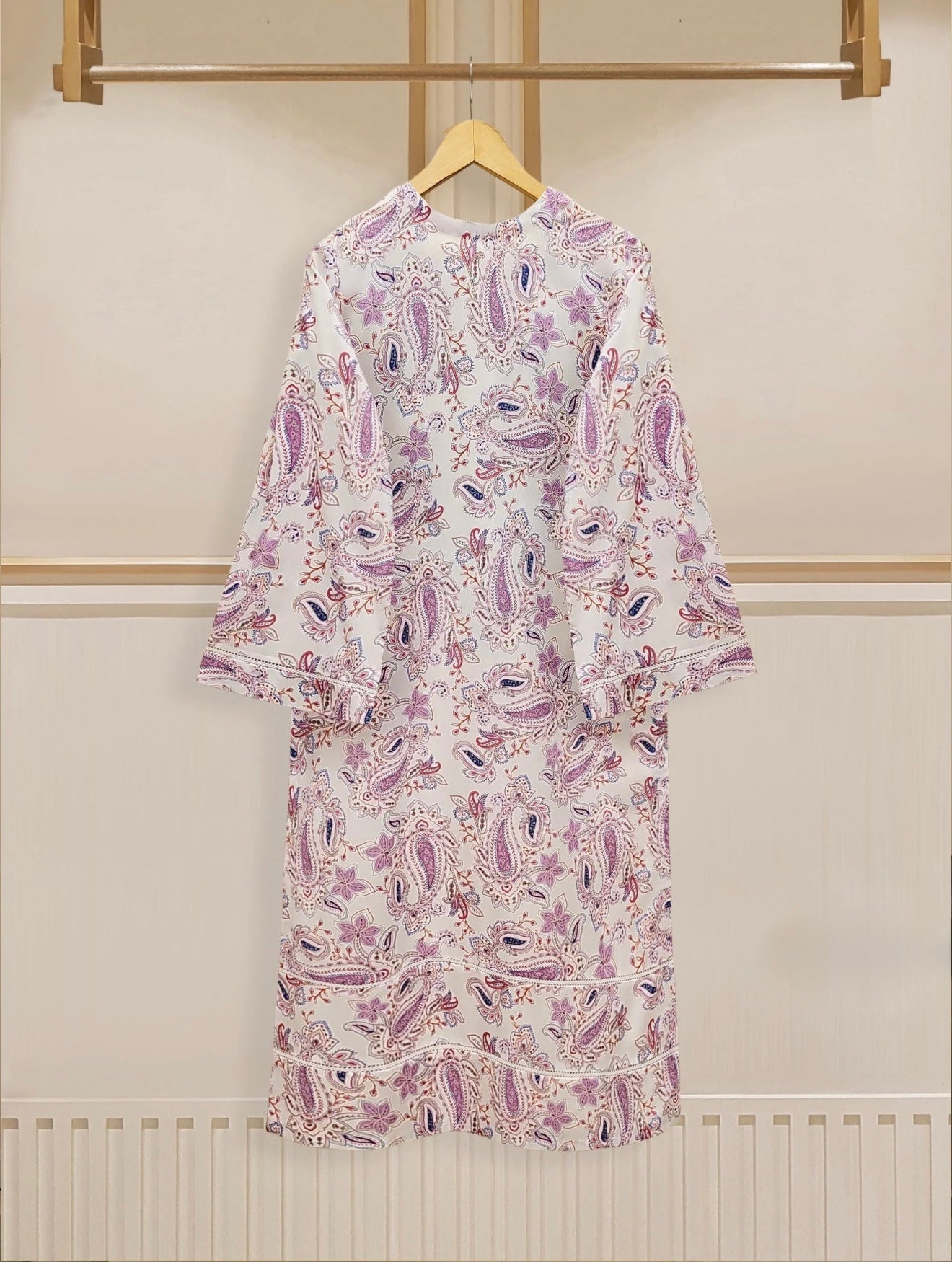 (Unstitched) Digital Printed Embroidered Cambric Shirt KJ-4350