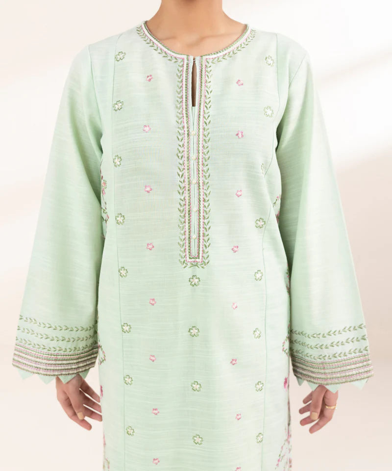 EMBROIDERED KHADDAR SHIRT